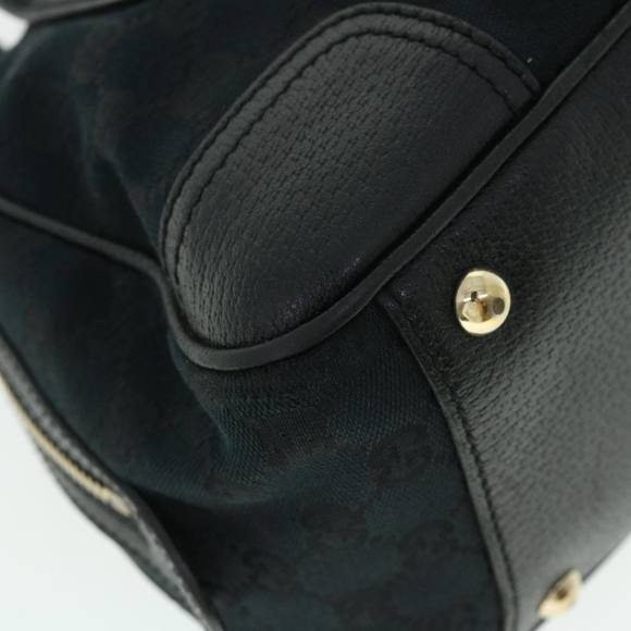 GUCCI GG Canvas Web Sherry Line Hand Bag Black Red Green Auth 51850 - Picture 16 of 16